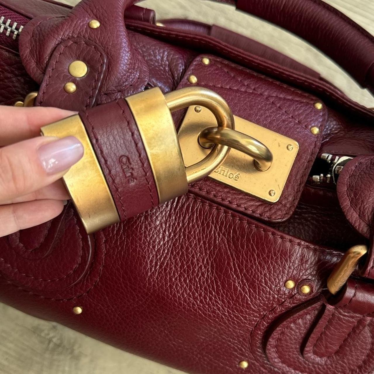 🔥 Authentic Burgundy Chloe paddington leather Pre-owned 🔥