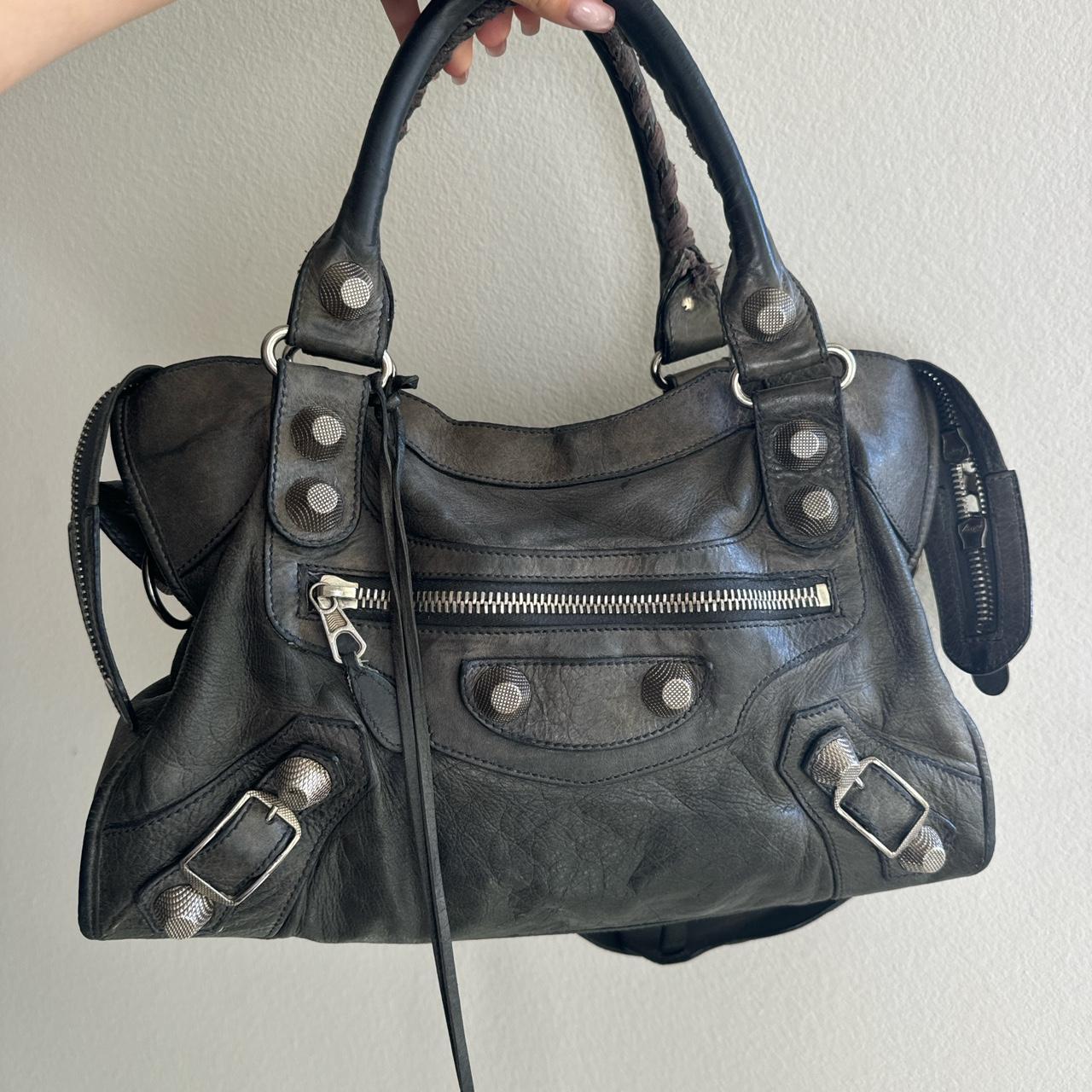 🔥 Authentic Balenciaga city bag gaint in black/grey Pre-owned 🔥