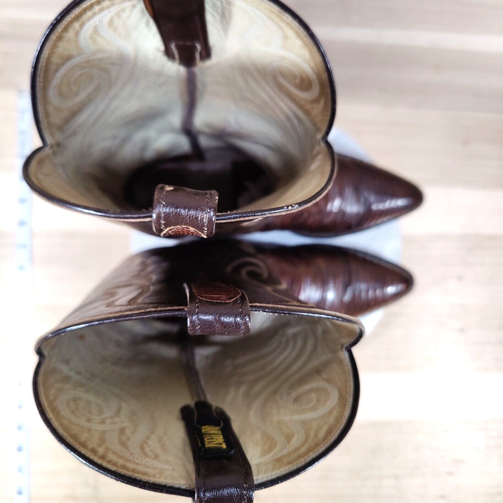 Vintage Dan Post Exotic Lizard Cowboy Boots Mens 10 D Western Teju
