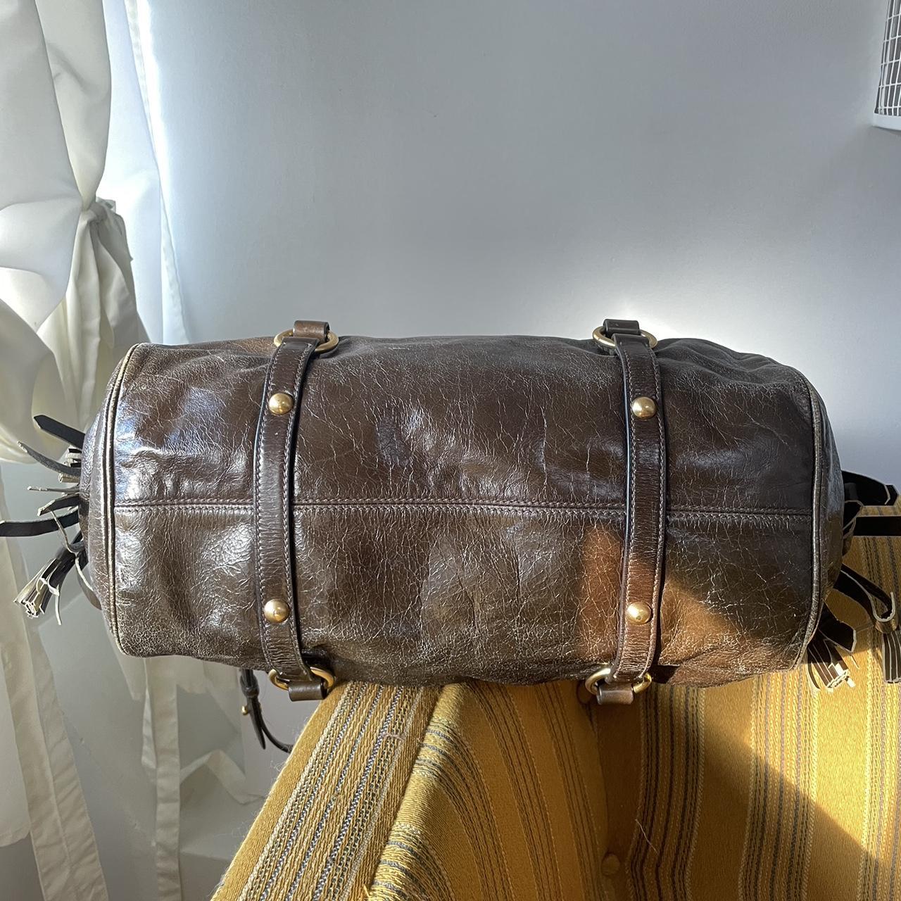 🔥 Authentic Vintage Dark Brown Leather Miu Miu Vitello Lux Bag Pre-owned 🔥