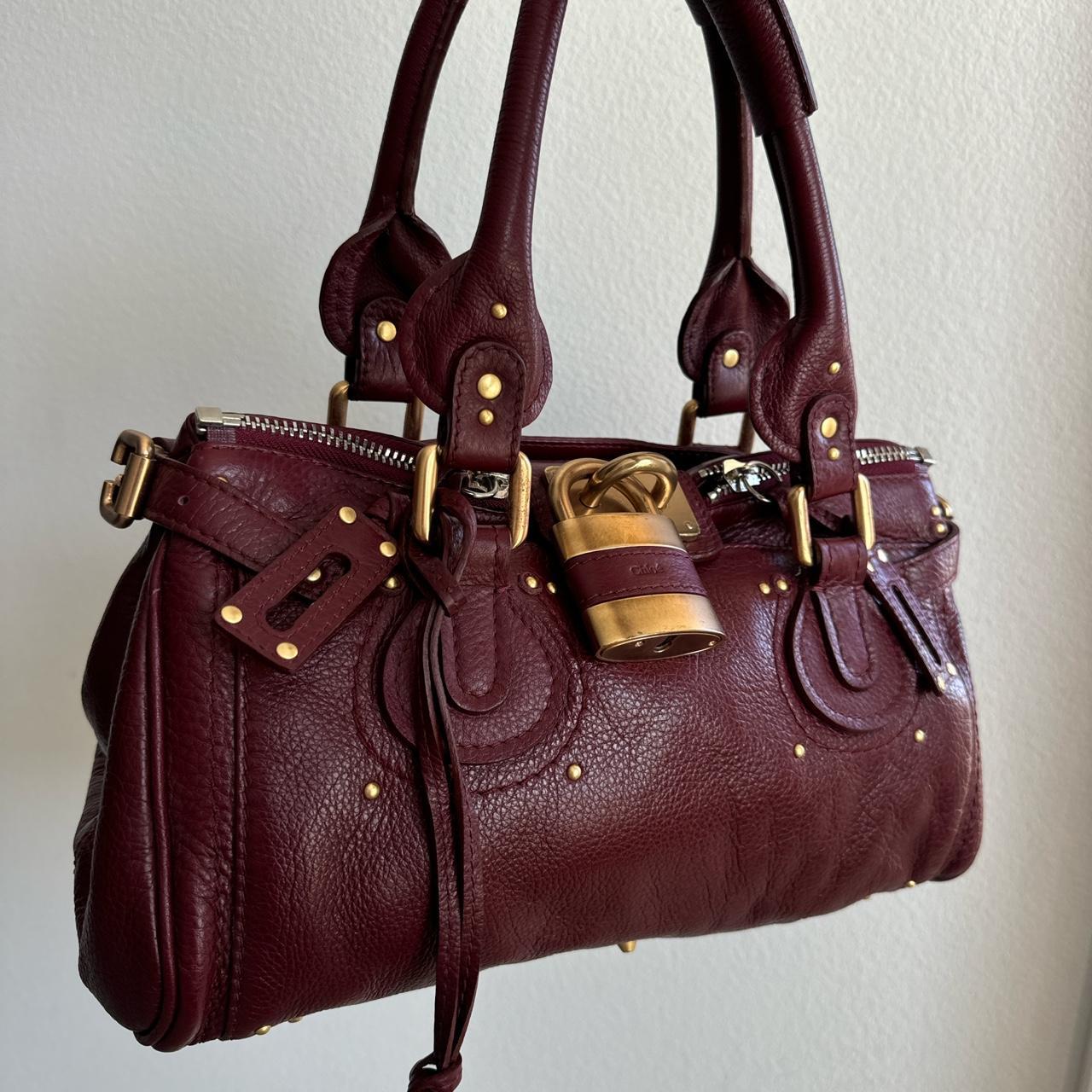 🔥 Authentic Burgundy Chloe paddington leather Pre-owned 🔥