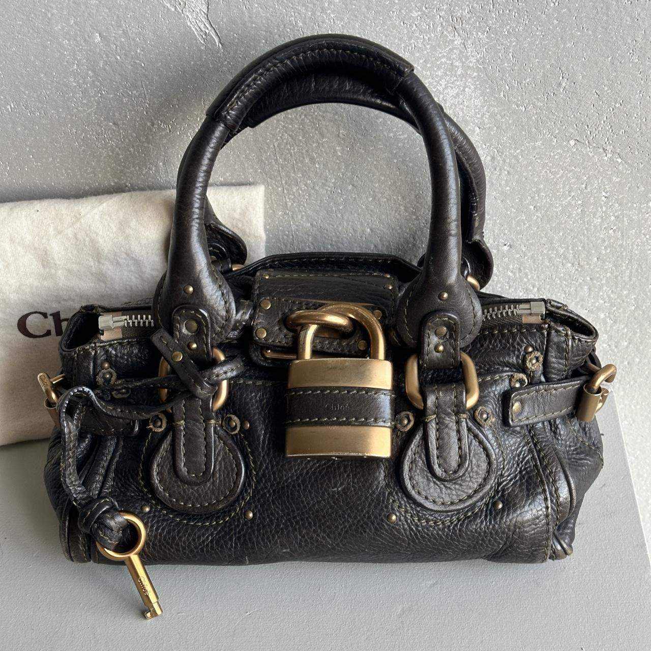 🔥 Authentic Iconic CHLOE Paddington Bag khaki / Black leather Pre-owned 🔥