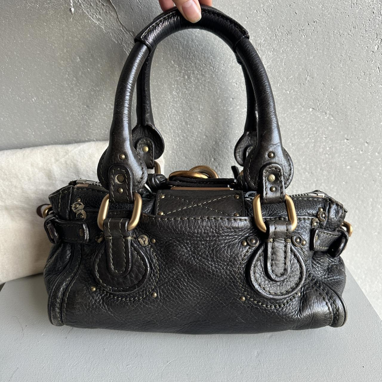 🔥 Authentic Iconic CHLOE Paddington Bag khaki / Black leather Pre-owned 🔥