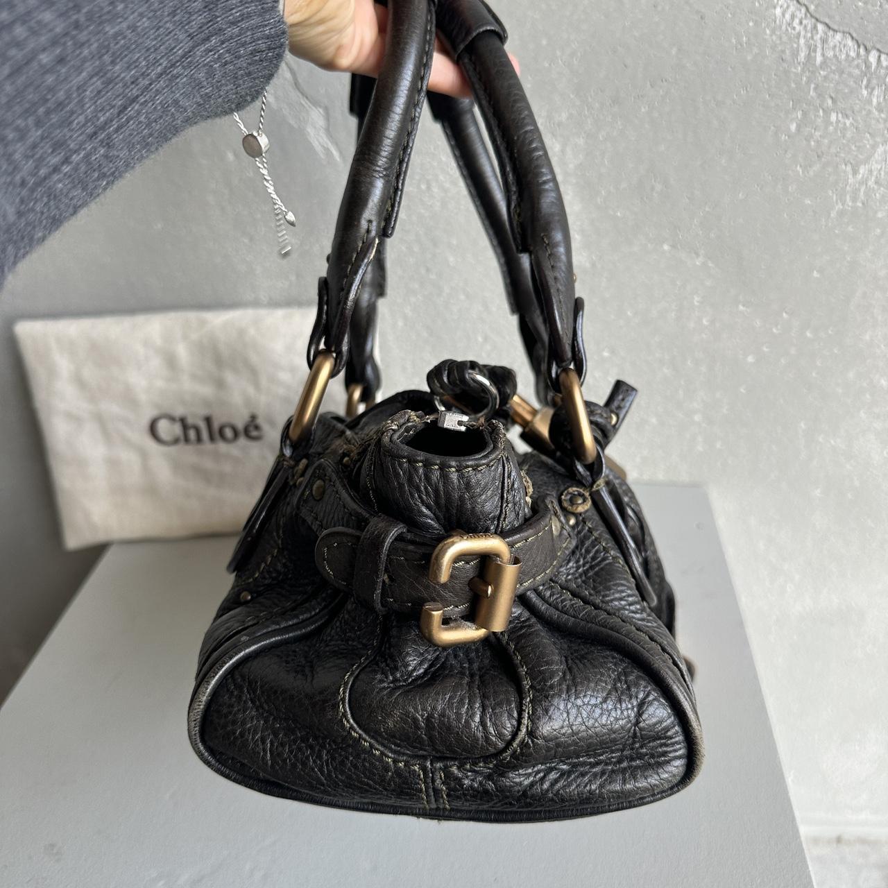 🔥 Authentic Iconic CHLOE Paddington Bag khaki / Black leather Pre-owned 🔥