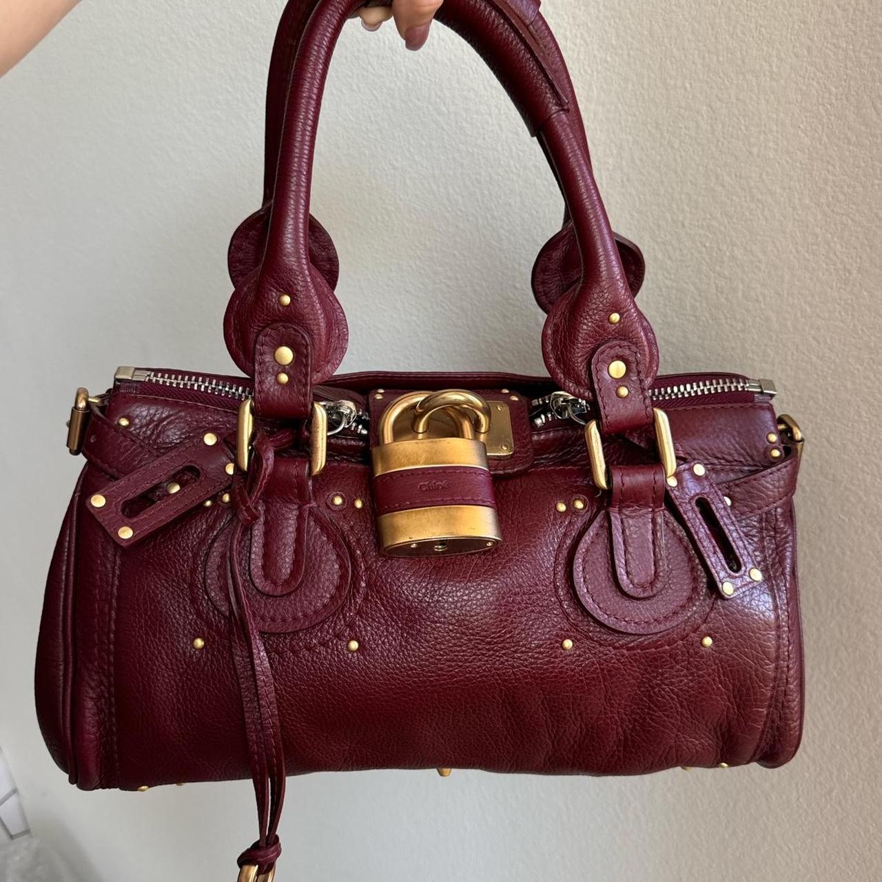 🔥 Authentic Burgundy Chloe paddington leather Pre-owned 🔥