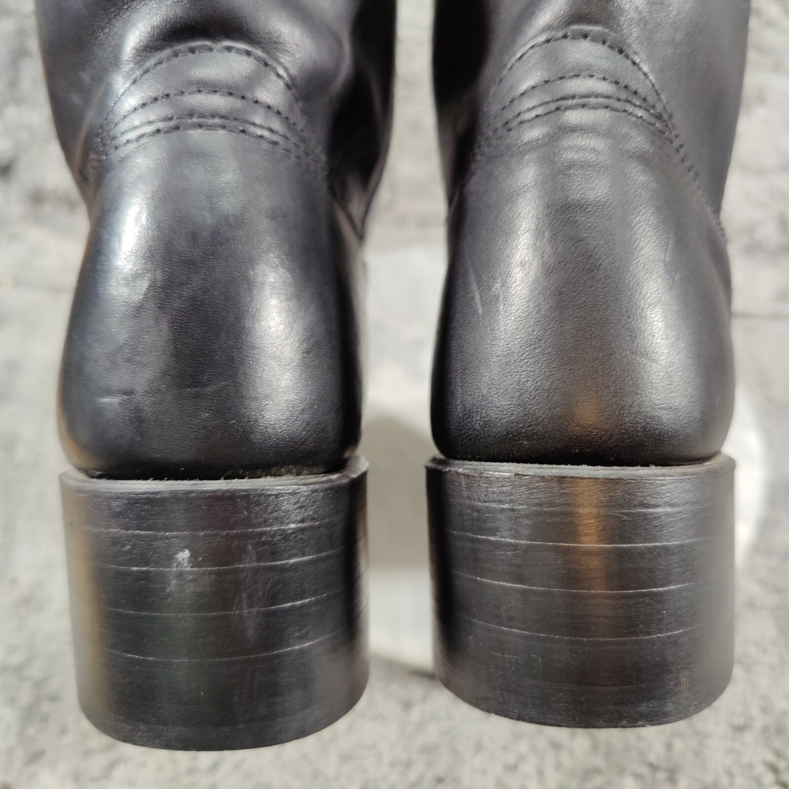 Frye Campus Boots Womens 8 Black Square Toe Chunky