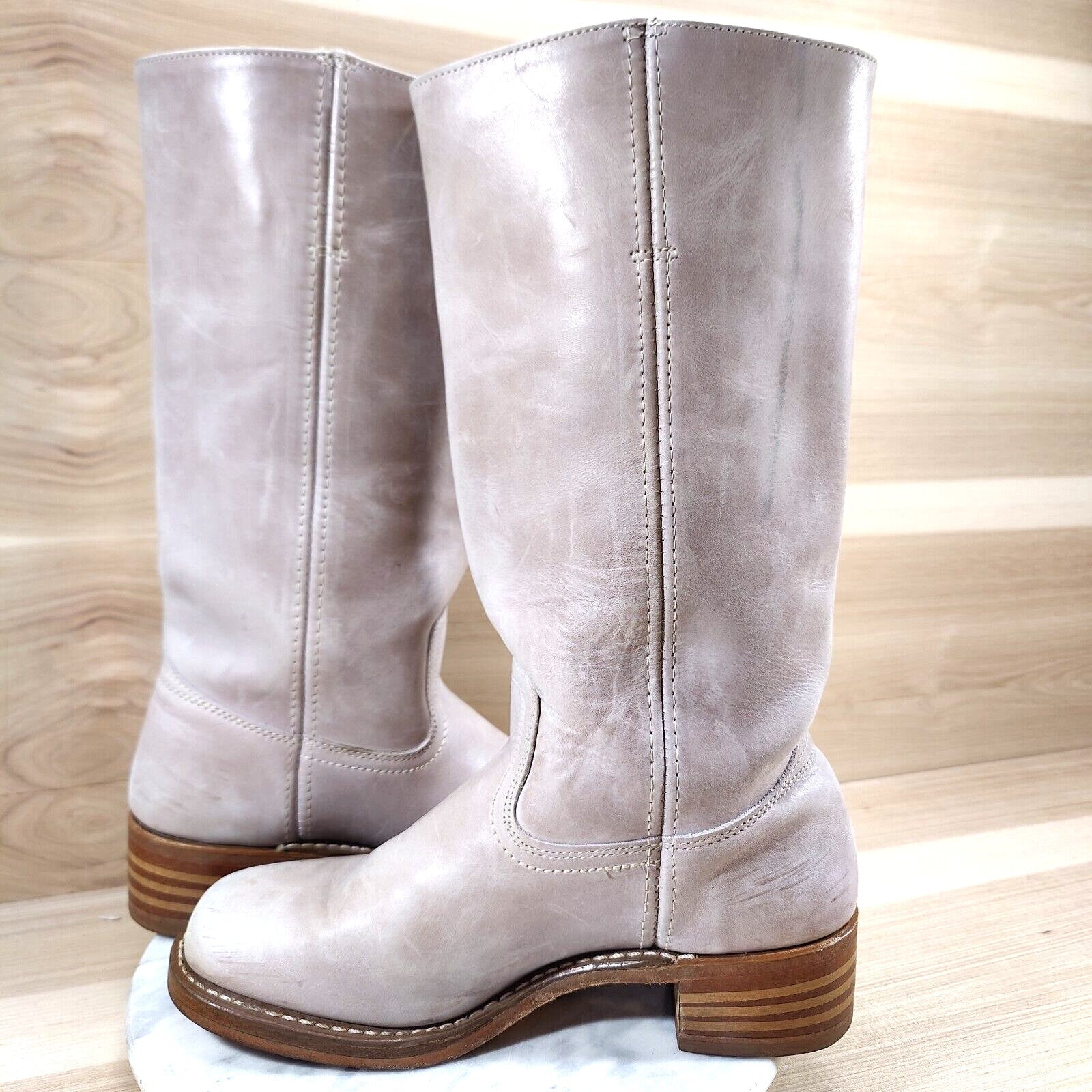 Vintage Frye Campus Boots Womens 9.5 Light Purple 14L Square Toe RARE