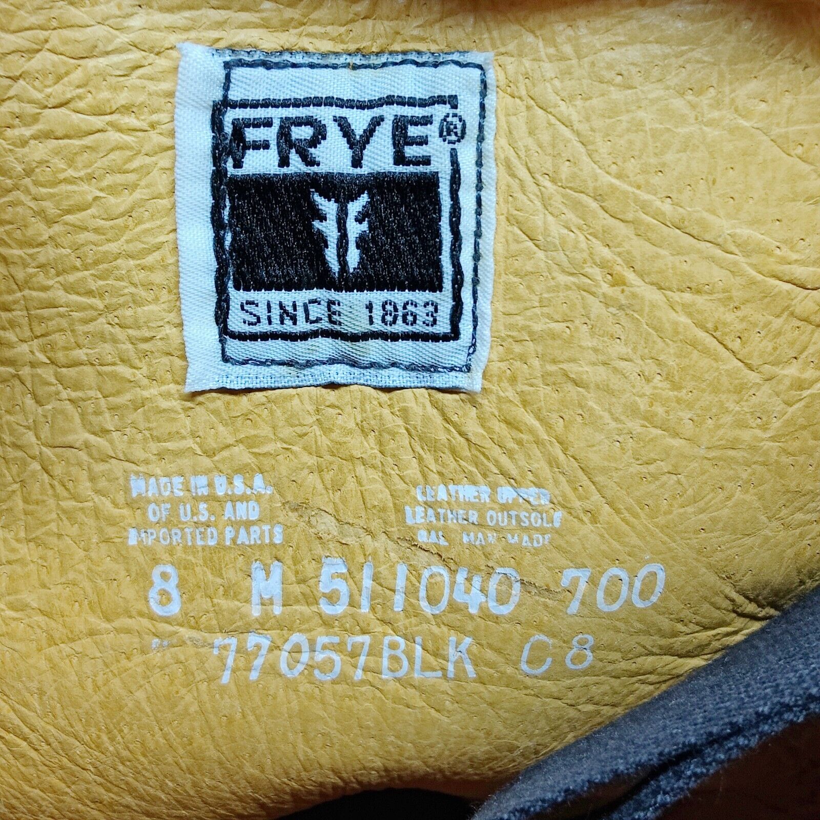 Frye Campus Suede Boots Womens 8 Black Square Toe 14L