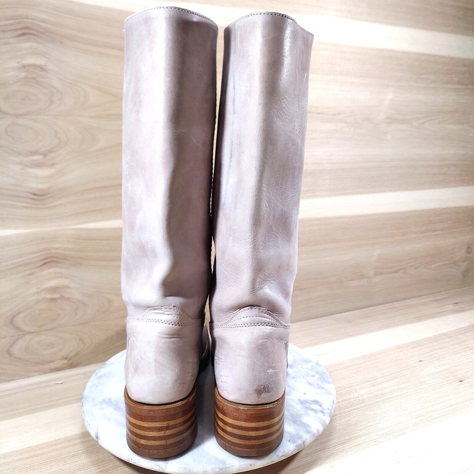 Vintage Frye Campus Boots Womens 9.5 Light Purple 14L Square Toe RARE