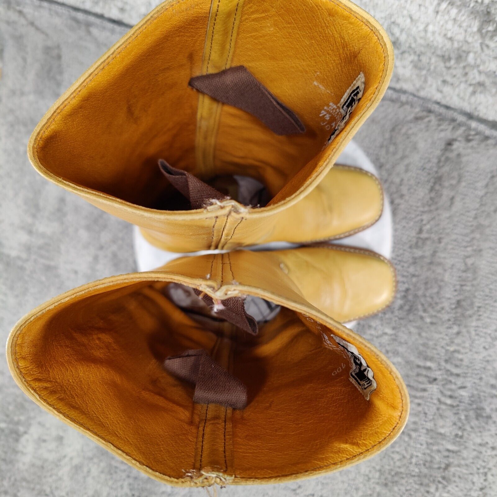 Frye Campus Banana Boots Womens 7.5 Yellow Square Toe 14L